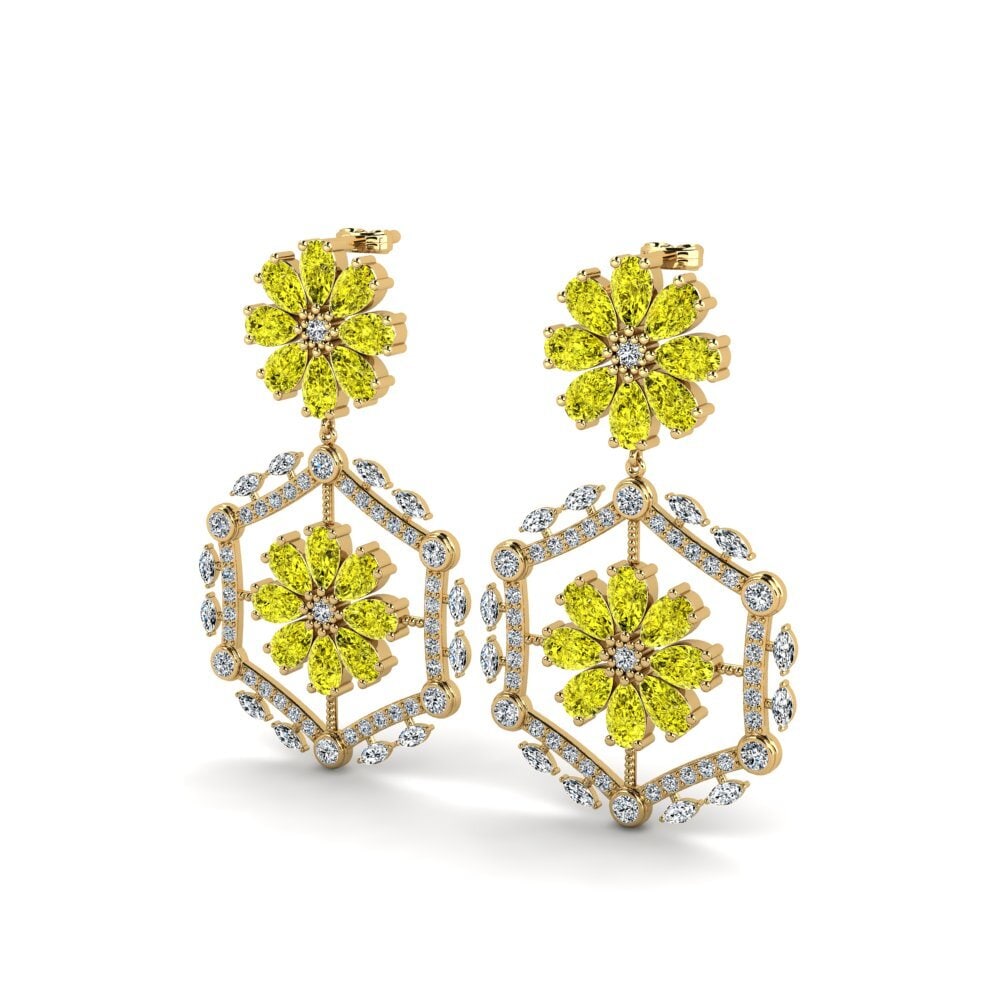Yellow Diamond Earring Bellya