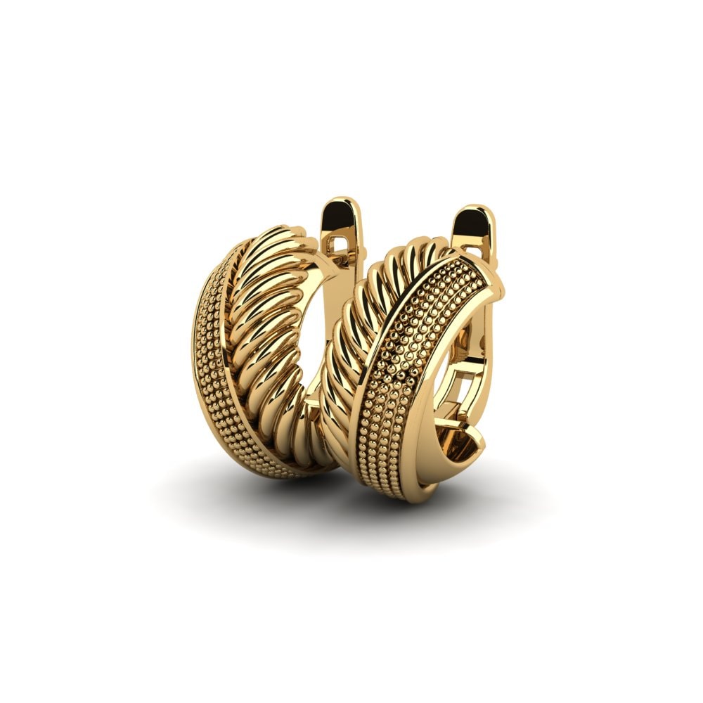 9k Oro Amarillo Pendientes Belmira