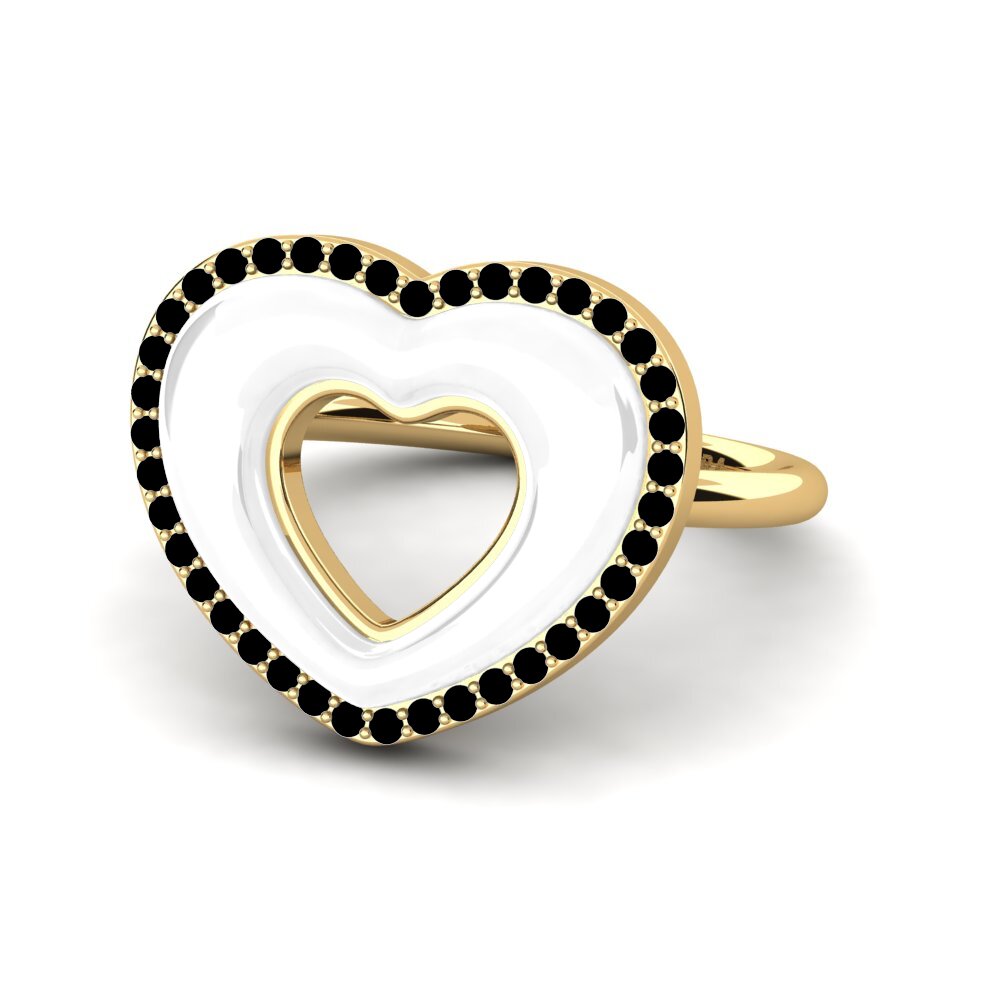 Schwarzer Onyx Ring Bendel
