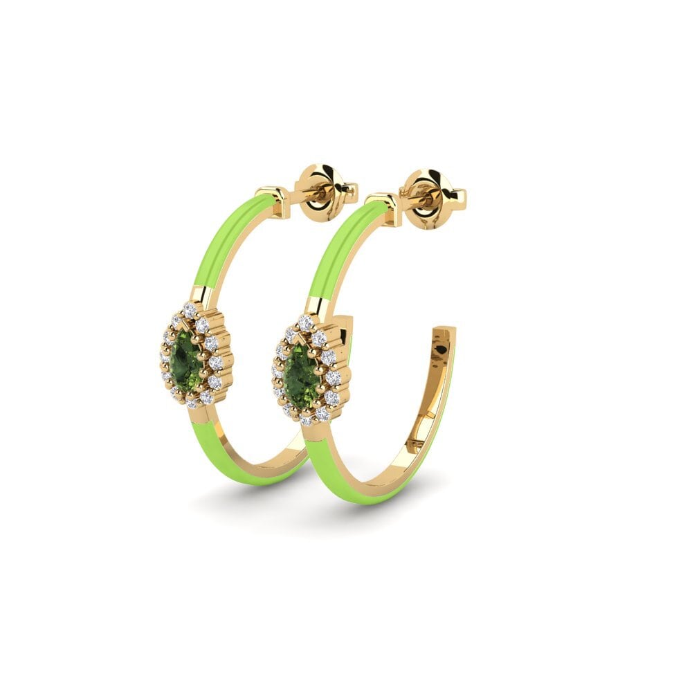 Zafiro Verde Pendiente de mujer Bendigo