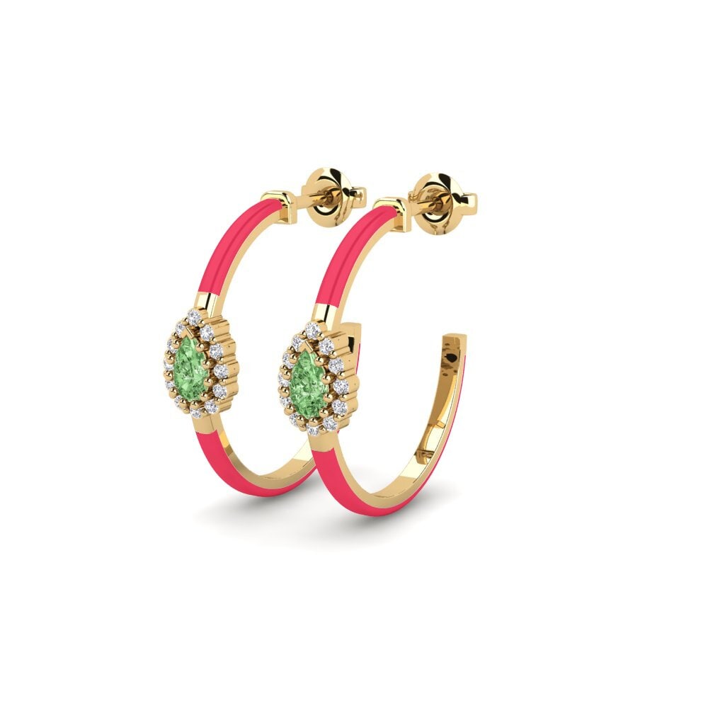 Diamante Verde Brincos Feminino Bendigo