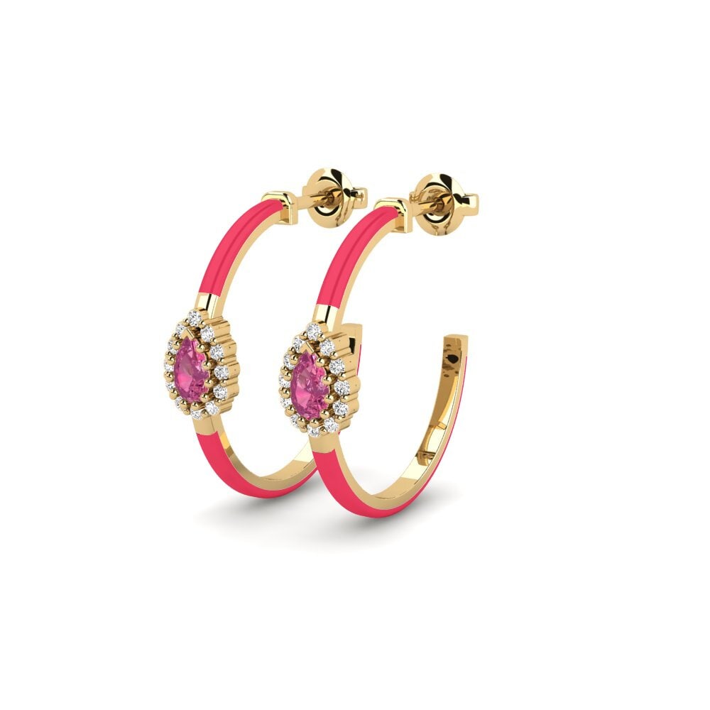 Tourmaline Rose Boucle d'oreille femme Bendigo