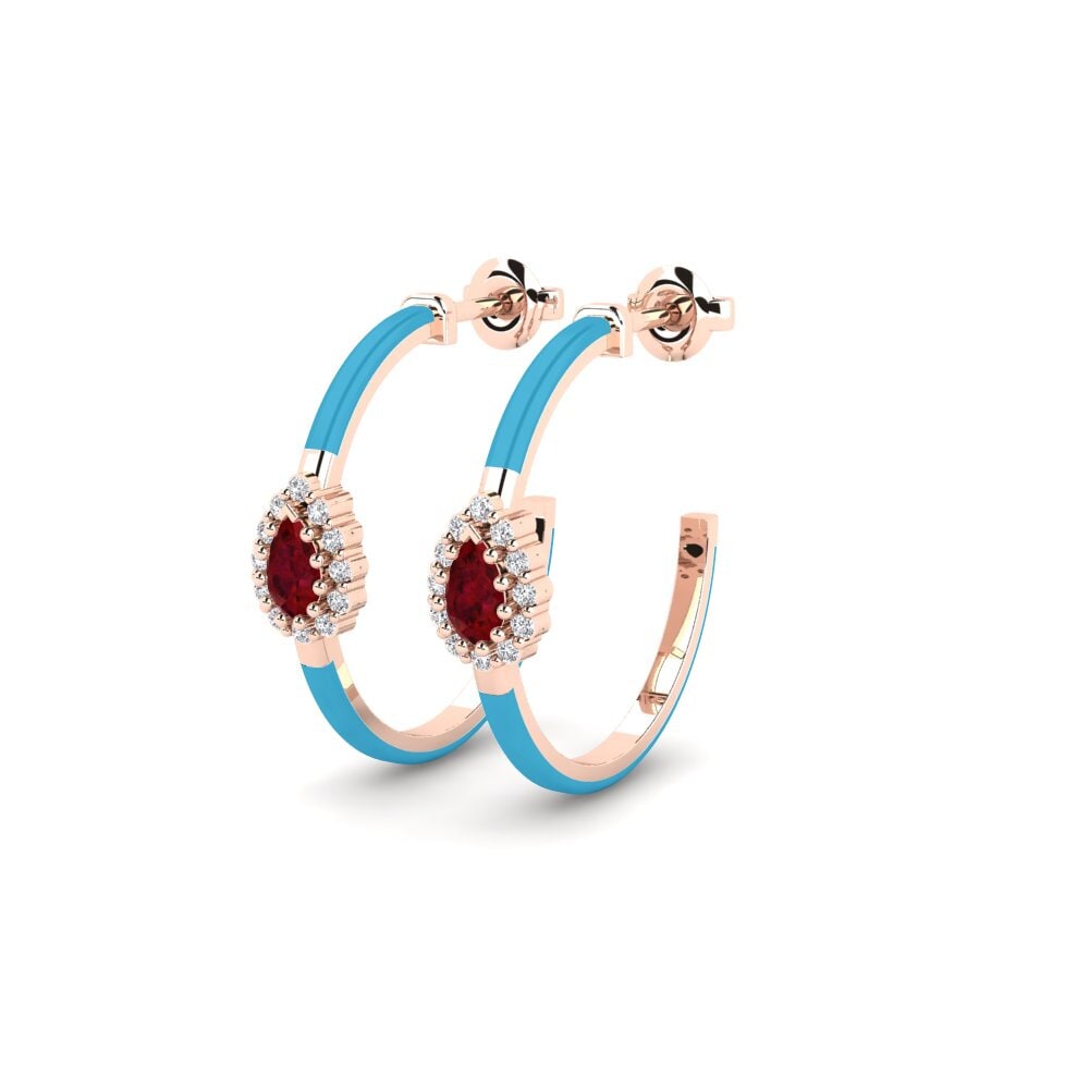 14k Oro Rosa Pendiente de mujer Bendigo