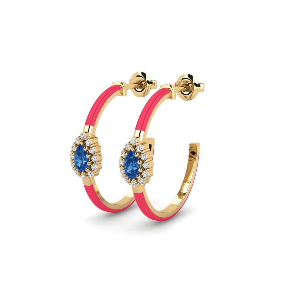 sapphire-zirconia ต่างหู Bendigo