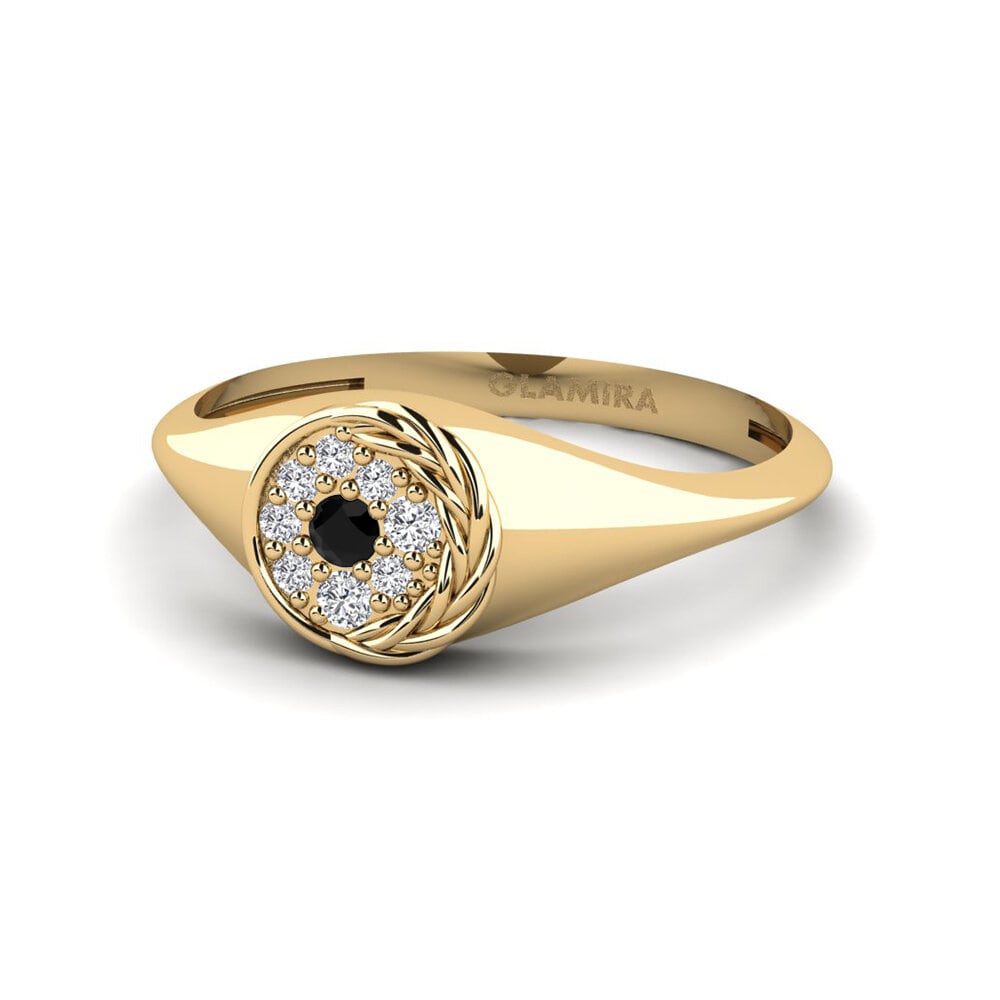 Diamante Negro Anel Bendver