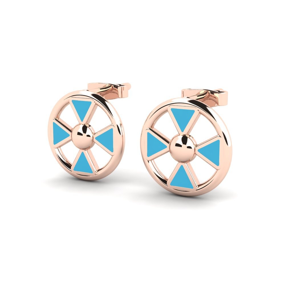 18k Oro Rosa Pendientes Bene