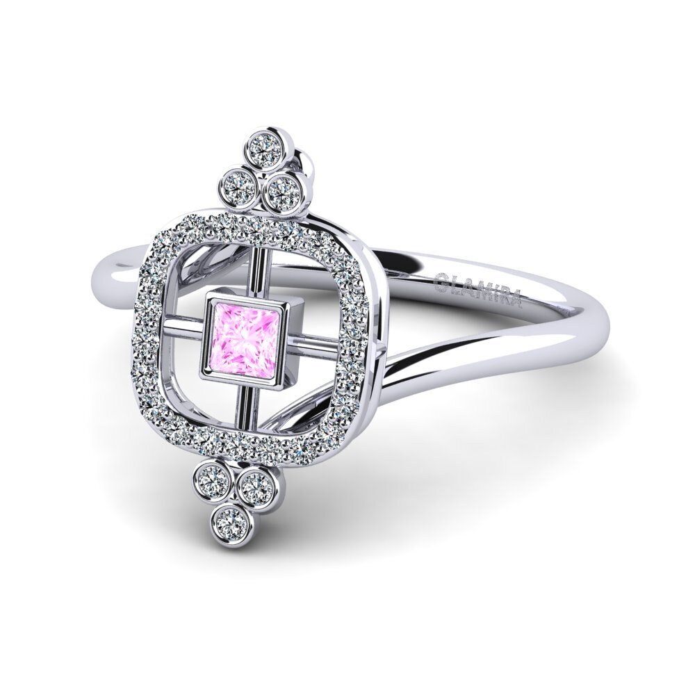 Princesa Zafiro Rosado Anillo Benefice