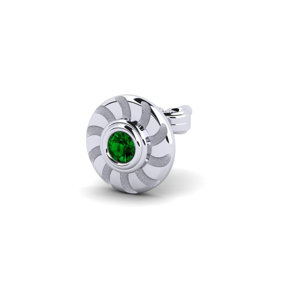 Green Zirconia Men's Earring Bengi