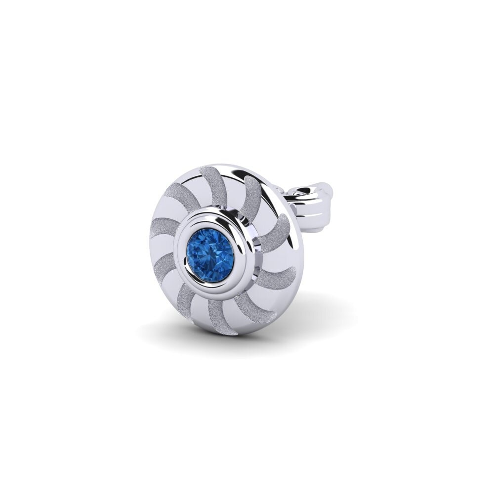 Circonita Azul Oscuro Pendiente para hombre Bengi