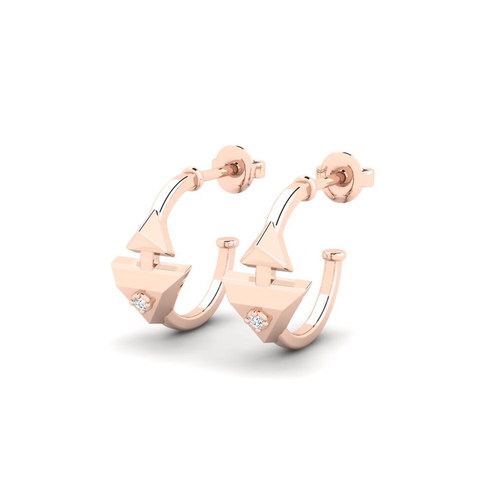 14k Oro Rosa Pendiente de mujer Benhill