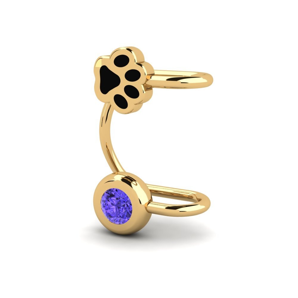 14ct Yellow Gold Tanzanite Women's Earring Benir