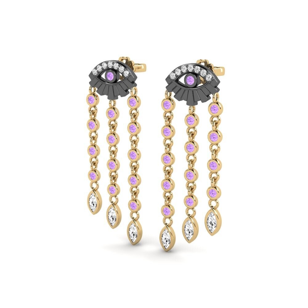 Améthyste Boucle d'oreille femme Beniterras