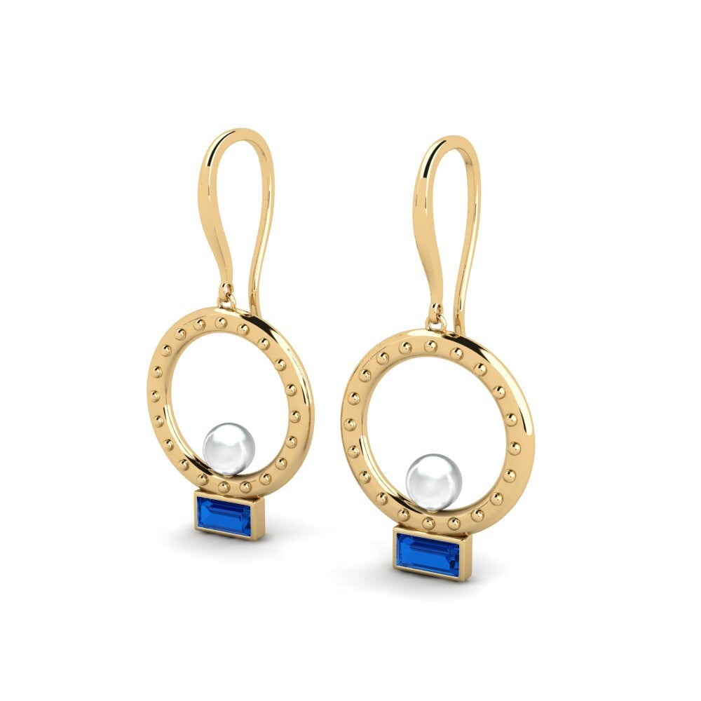 Baguette Dark Blue Zirconia Women's Earring Benoi