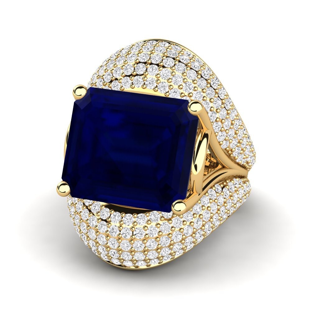 18k Oro Amarillo Anillo de compromiso Benvolio