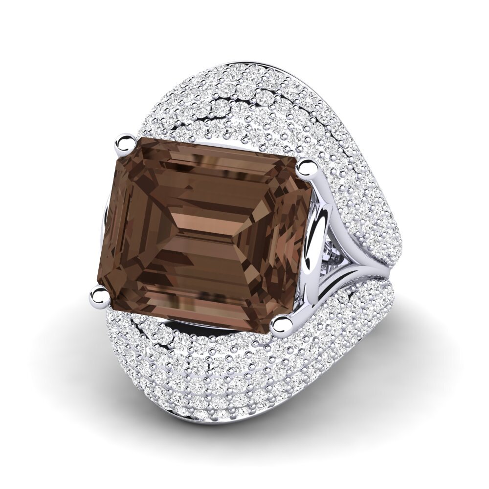 Smoky Quartz Engagement Ring Benvolio