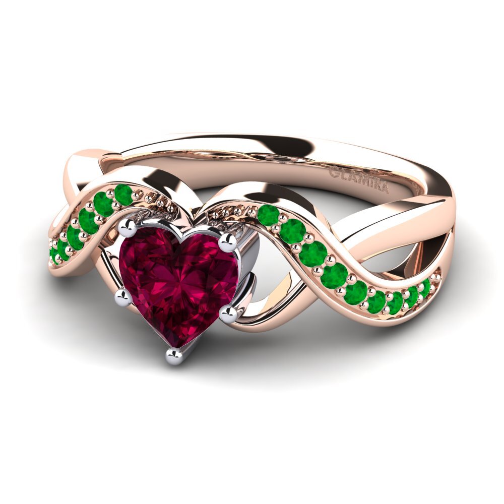 Rhodolite Garnet Engagement Ring Berafia