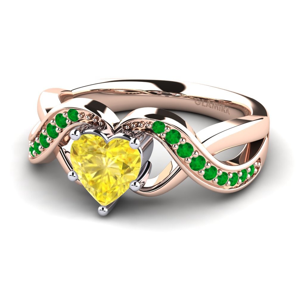 14k Rose & White Gold Engagement Ring Berafia