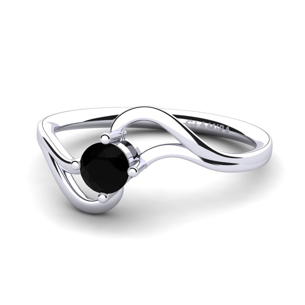 Diamante Negro Anillo de compromiso Berangaria