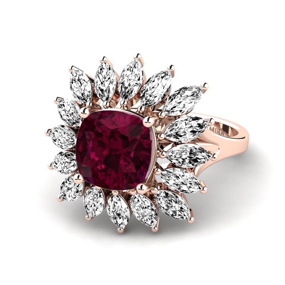 Rhodolite Garnet Engagement Ring Berard
