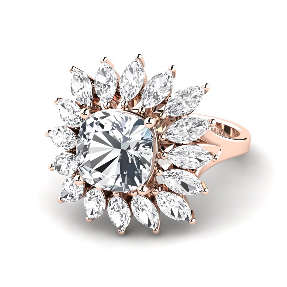 White Zircon Engagement Ring Berard