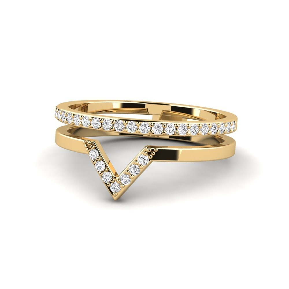 White sapphire Stackable Ring Bercaya