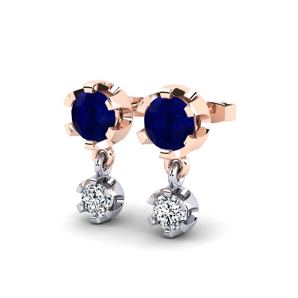 18ct Rose & White Gold Women's Earring Berceste