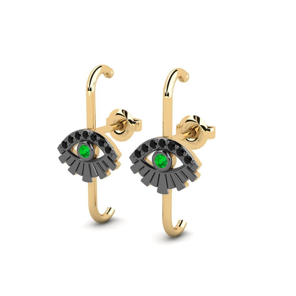 Émeraude Boucle d'oreille femme Berceuse