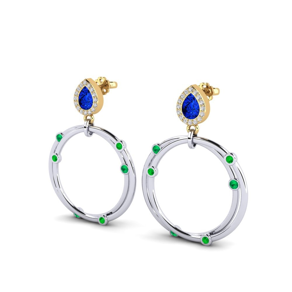 Pear Sapphire (Lab Created) SYLVIE Earring Berdea