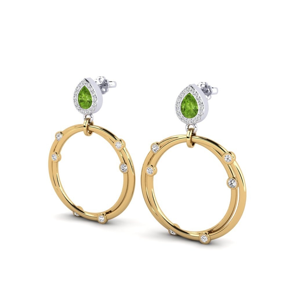 14k Yellow & White Gold Peridot SYLVIE Earring Berdea