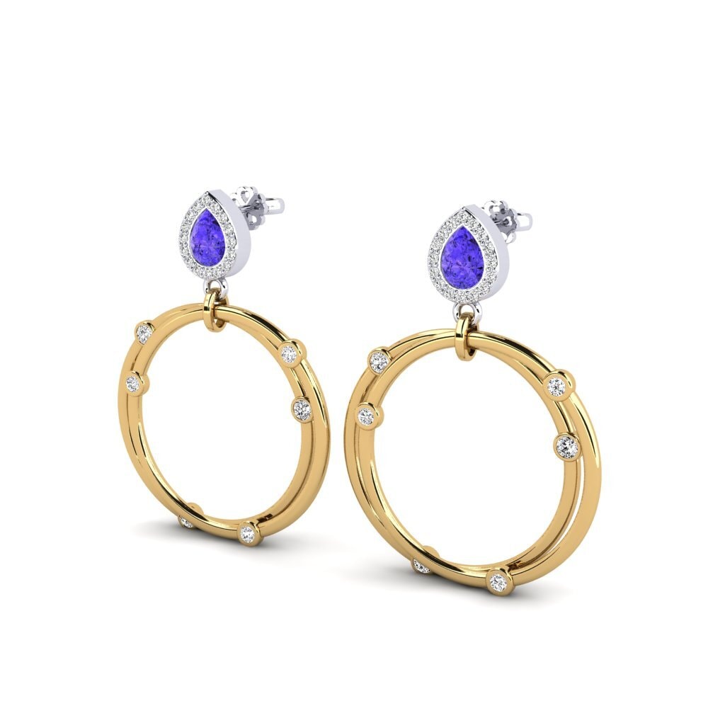14k Yellow & White Gold Tanzanite SYLVIE Earring Berdea