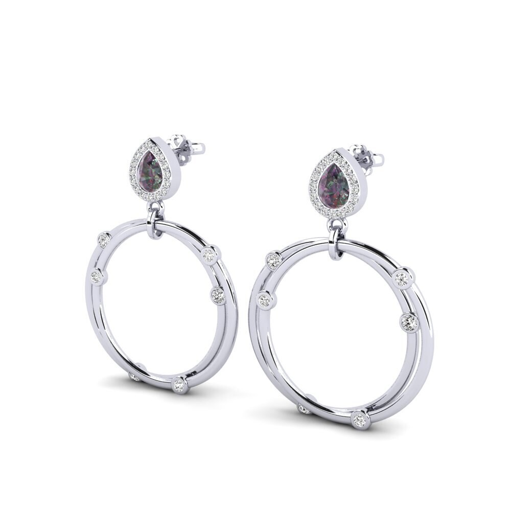 Platino 950 Topacio Místico SYLVIE Pendientes Berdea