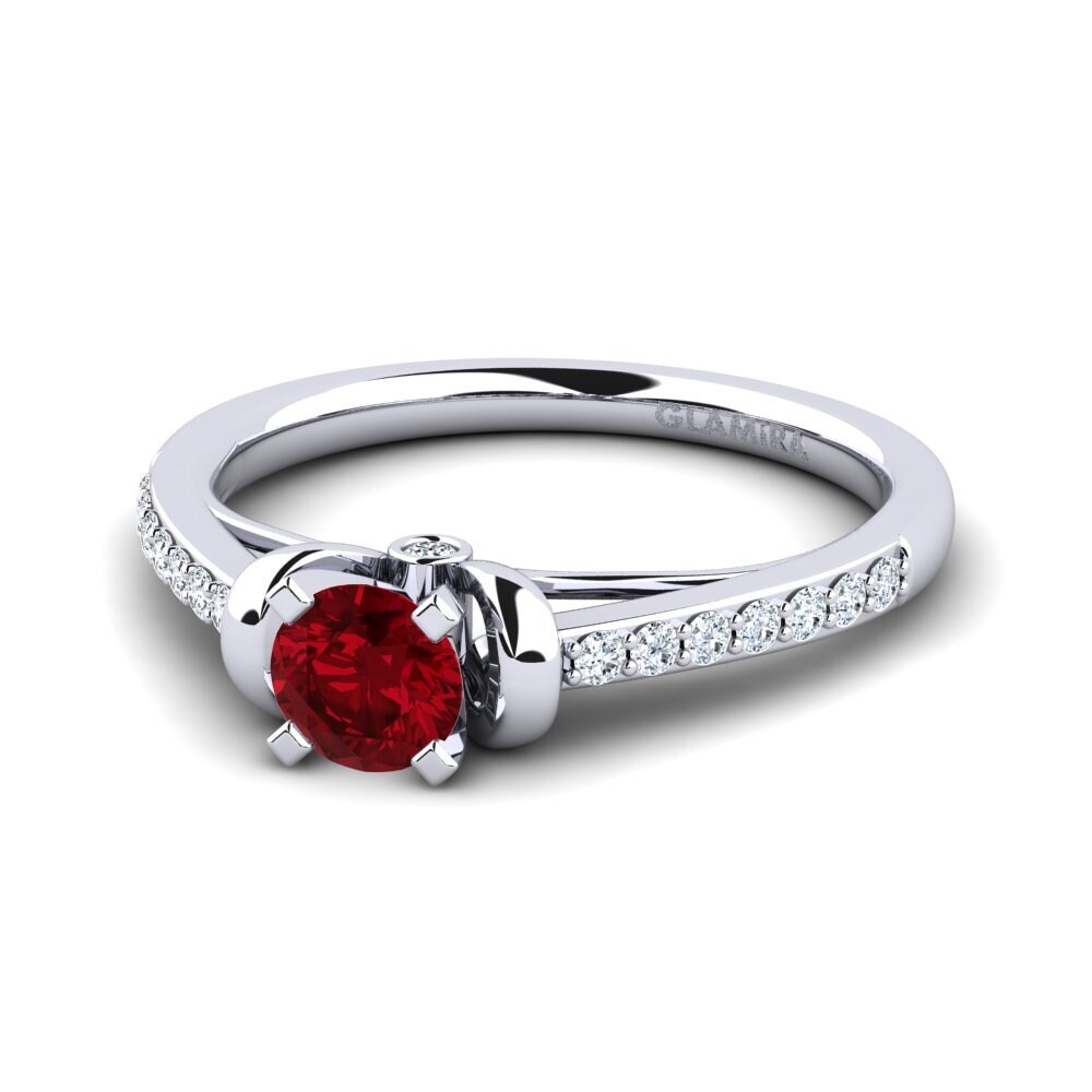 Red Zirconia Engagement Ring Berdina