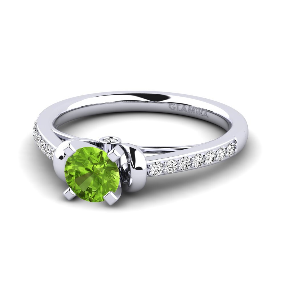 Peridoto Anillo de compromiso Berdina 0.5 crt