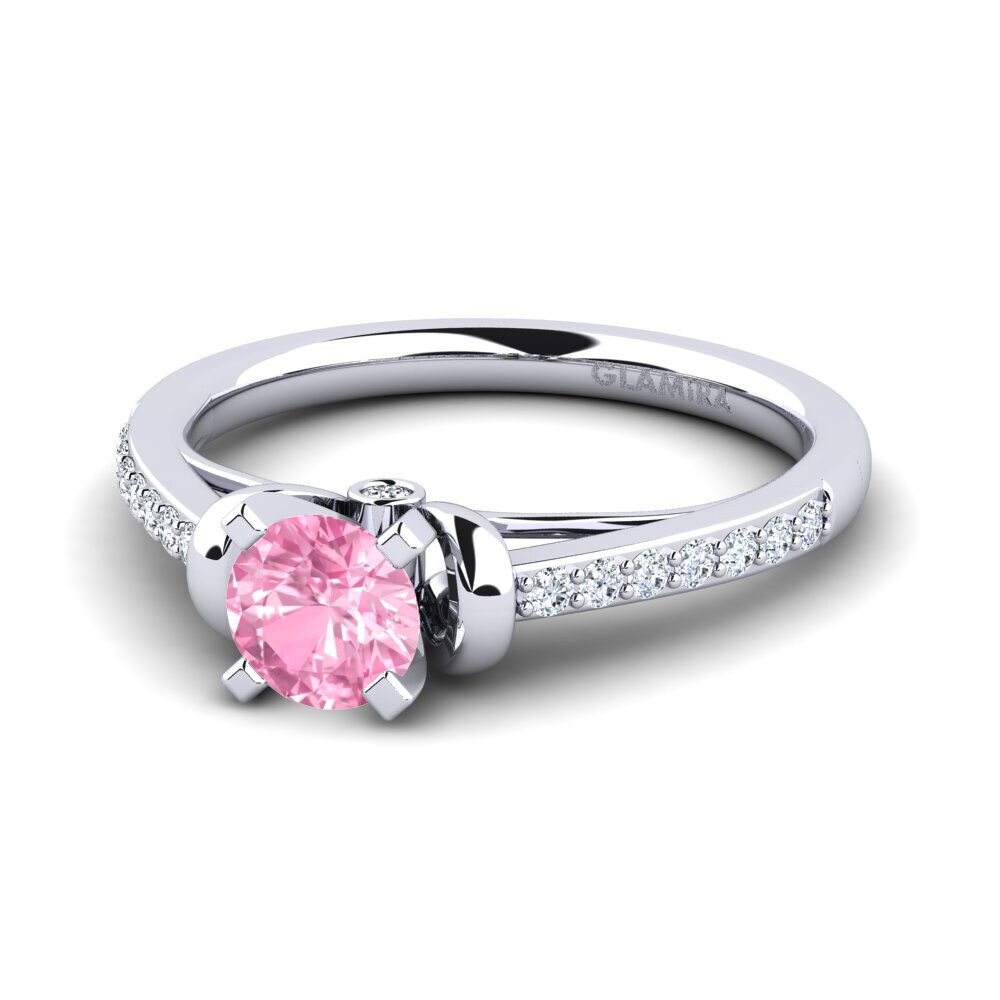 Zafiro Rosado Anillo de compromiso Berdina 0.5 crt