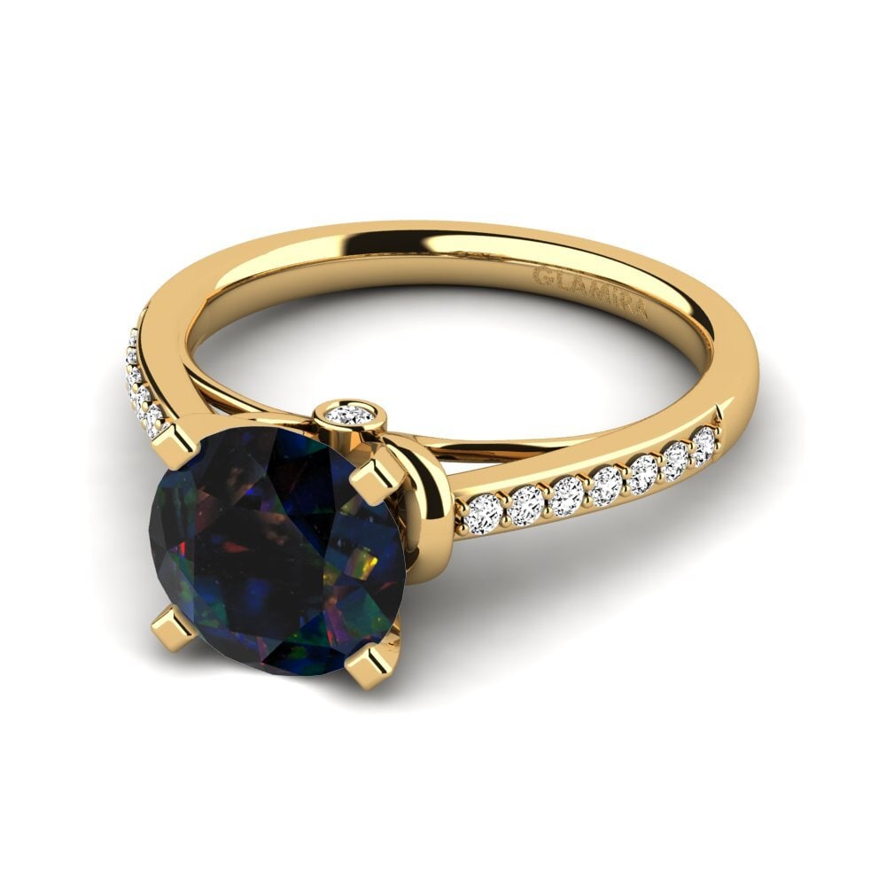 Opalo Negro Anillo de compromiso Berdina 2.0 crt