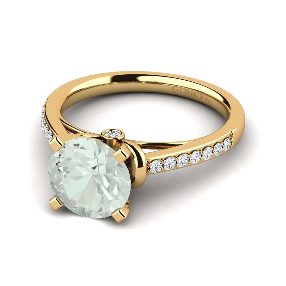 Green Amethyst Engagement Ring Berdina 2.0 crt
