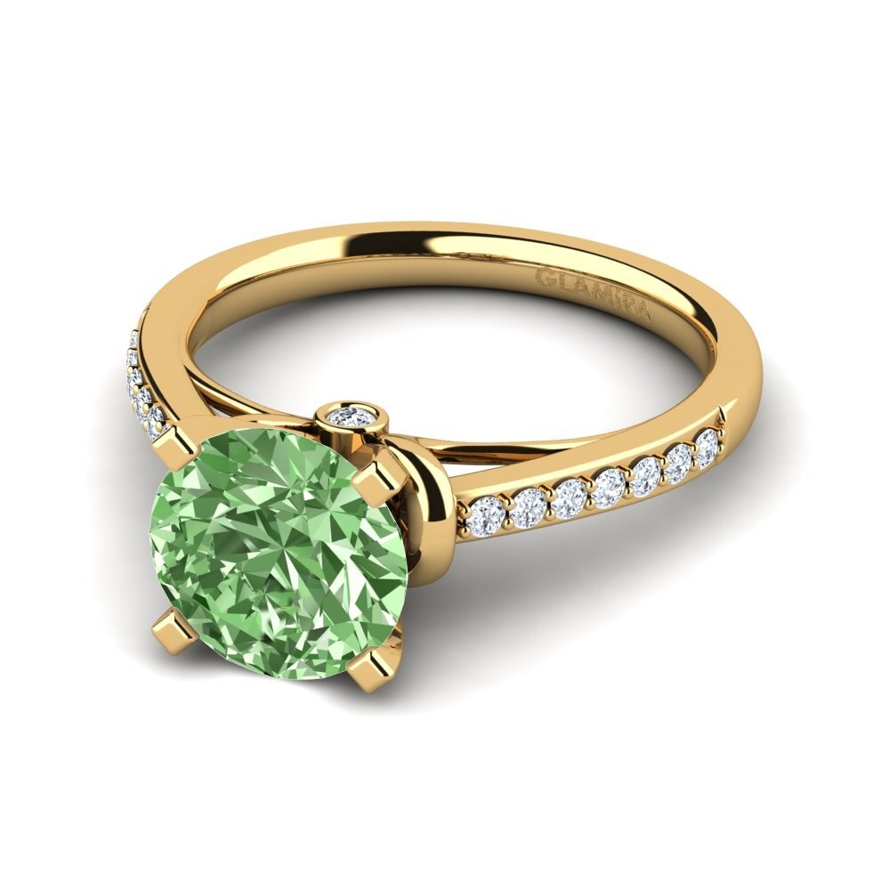 Diamante Verde Anillo de compromiso Berdina 2.0 crt