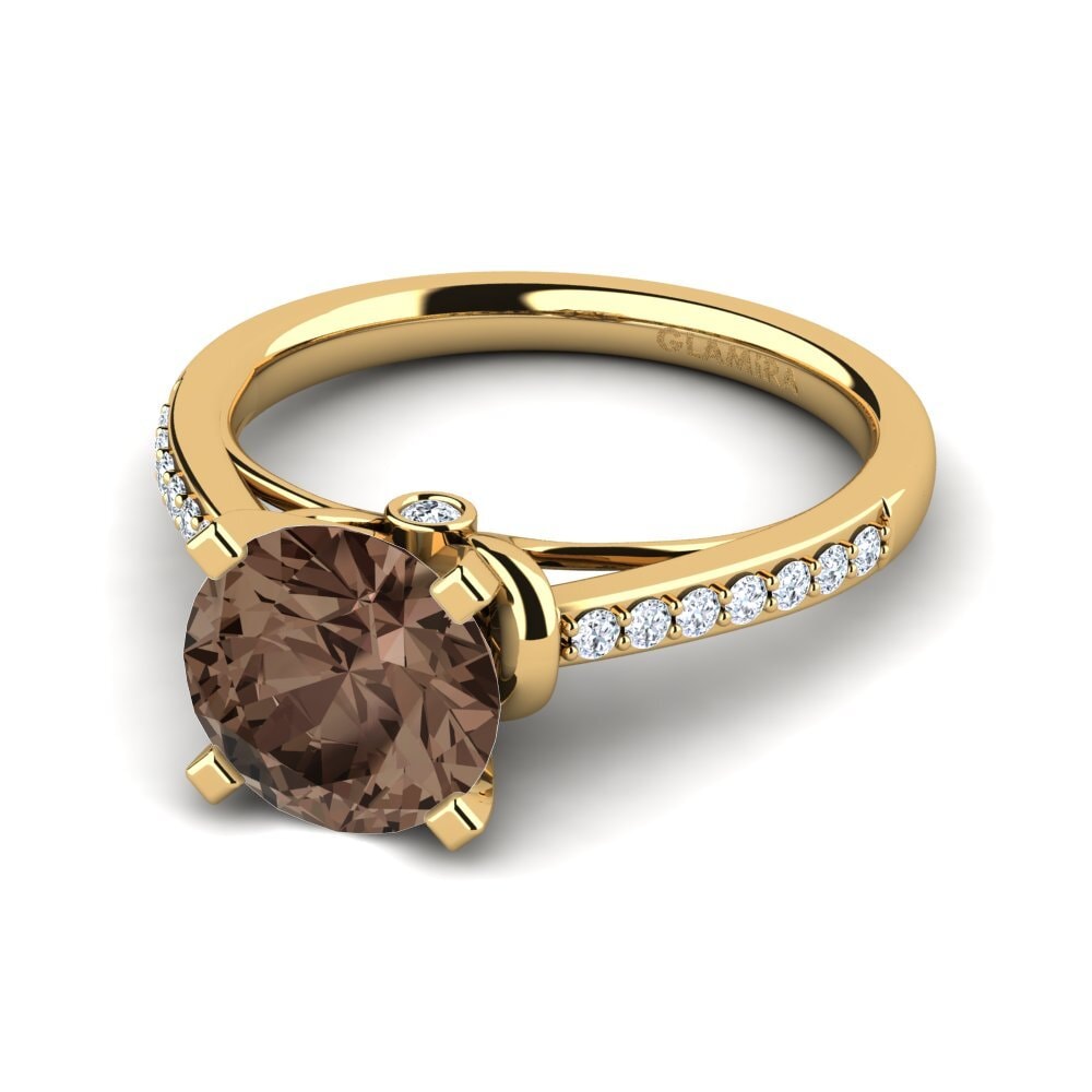 Smoky Quartz Engagement Ring Berdina 2.0 crt
