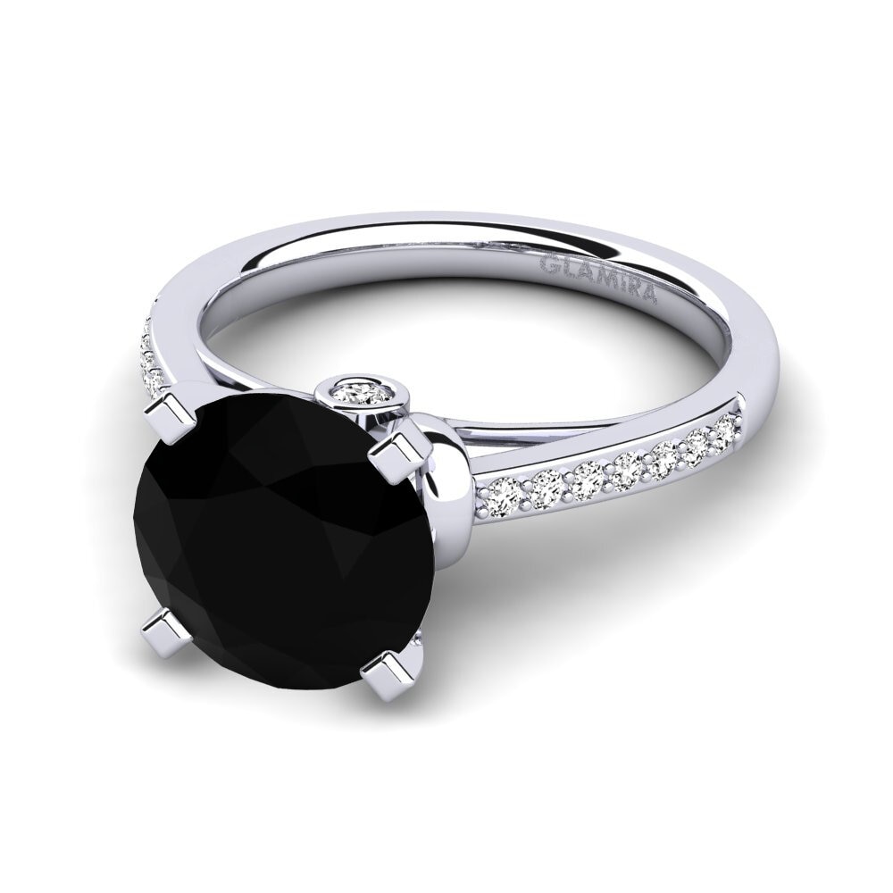 Ónix Negro Anillo de compromiso Berdina 3.0 crt