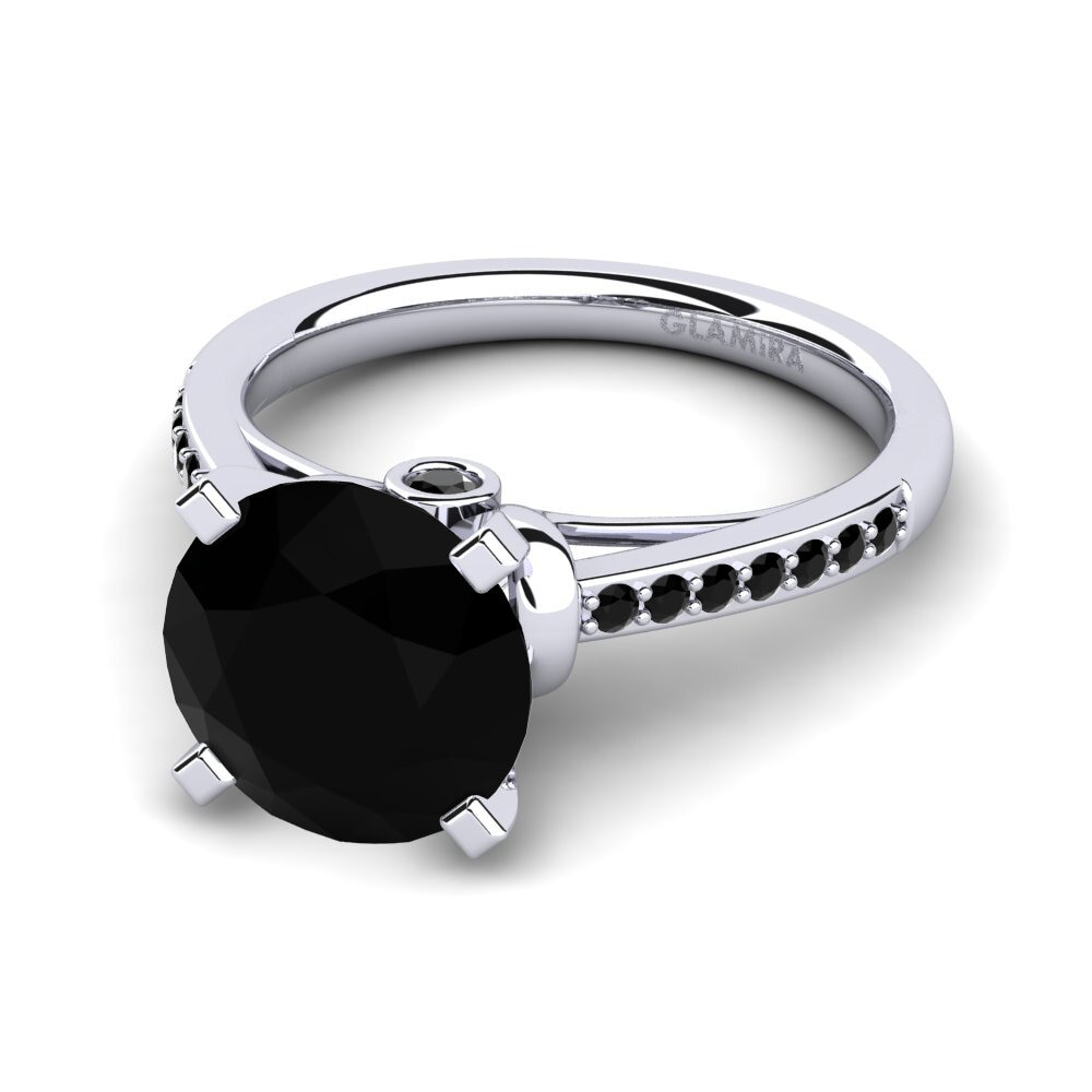 Black Sapphire Engagement Ring Berdina 3.0 crt