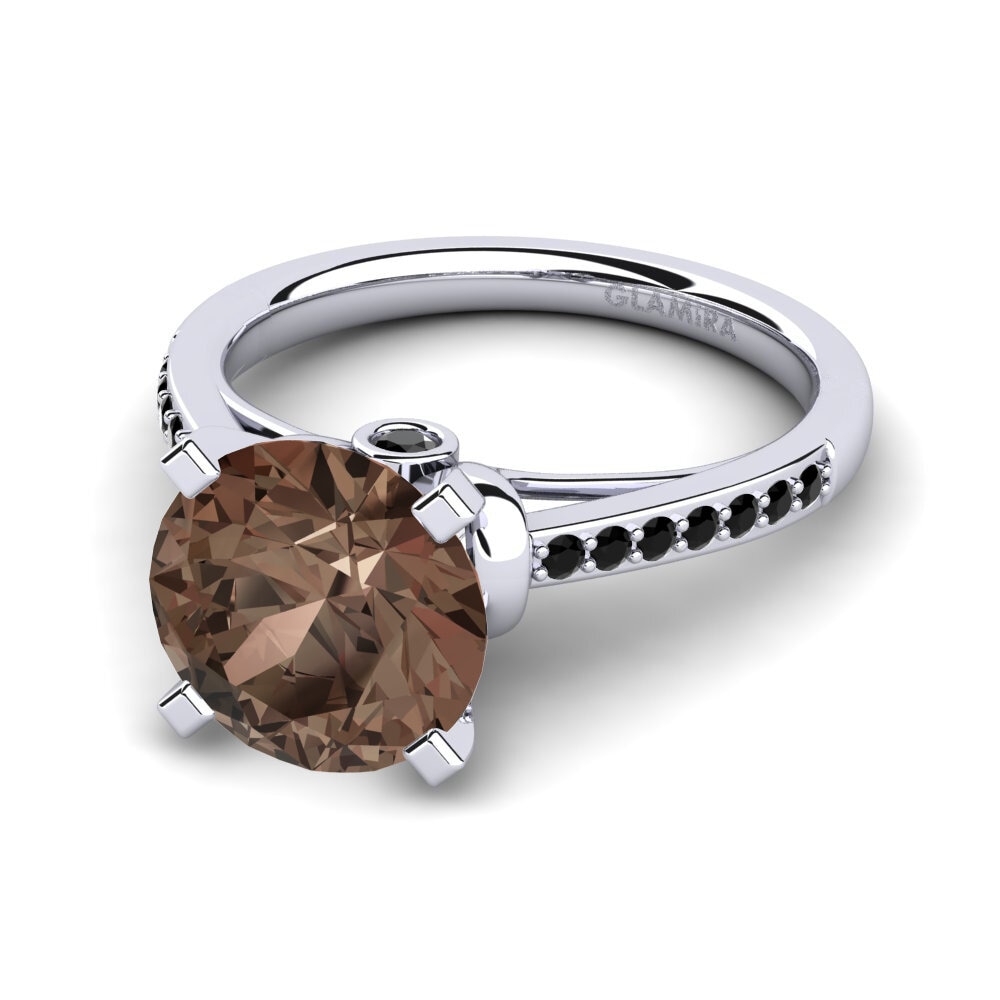 Smoky Quartz Engagement Ring Berdina 3.0 crt