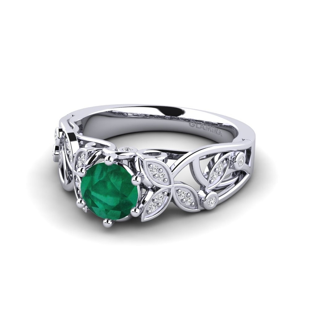 Emerald Engagement Ring Bergette