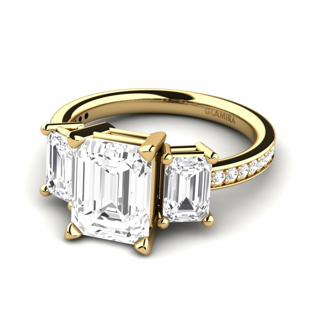 White sapphire Engagement Ring Bernie