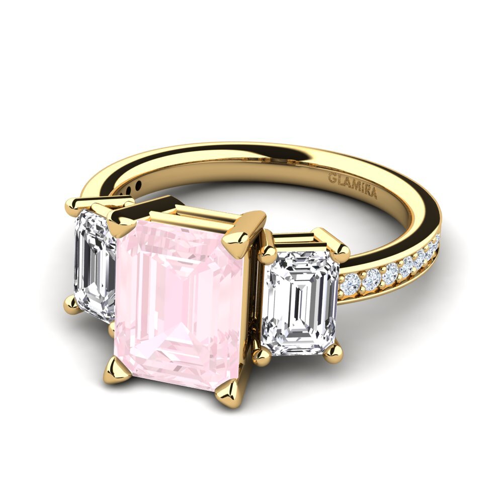 Rose Quartz Engagement Ring Bernie