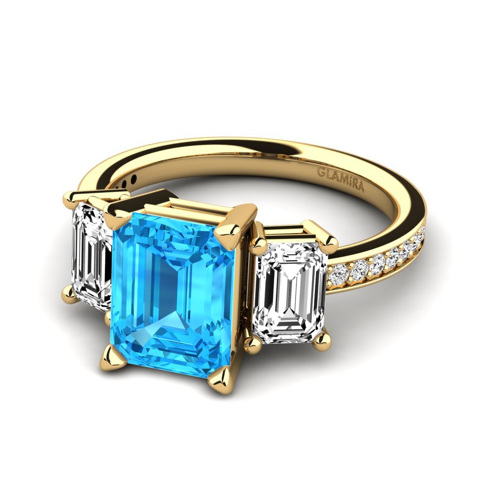 Blue Topaz Engagement Ring Bernie