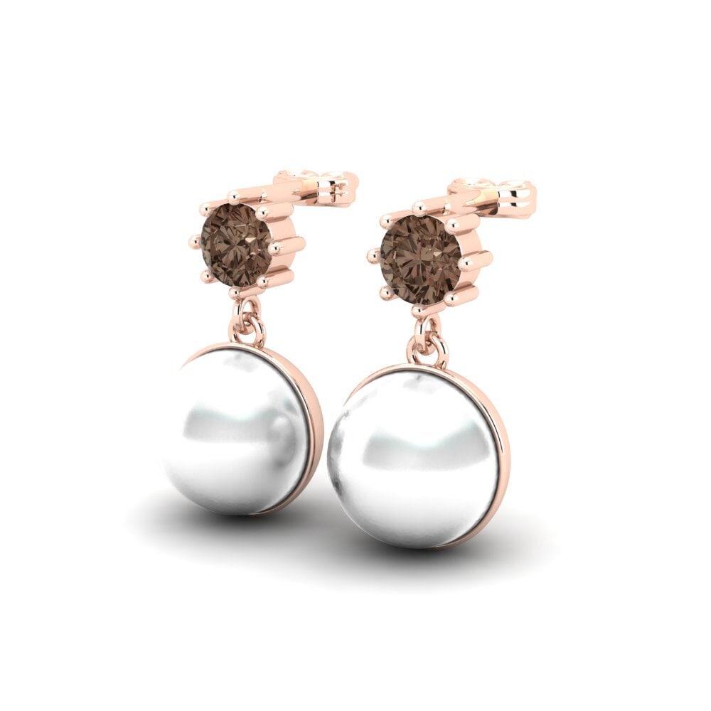 14ct Rose Gold Smoky Quartz Women's Earring Bernieceed