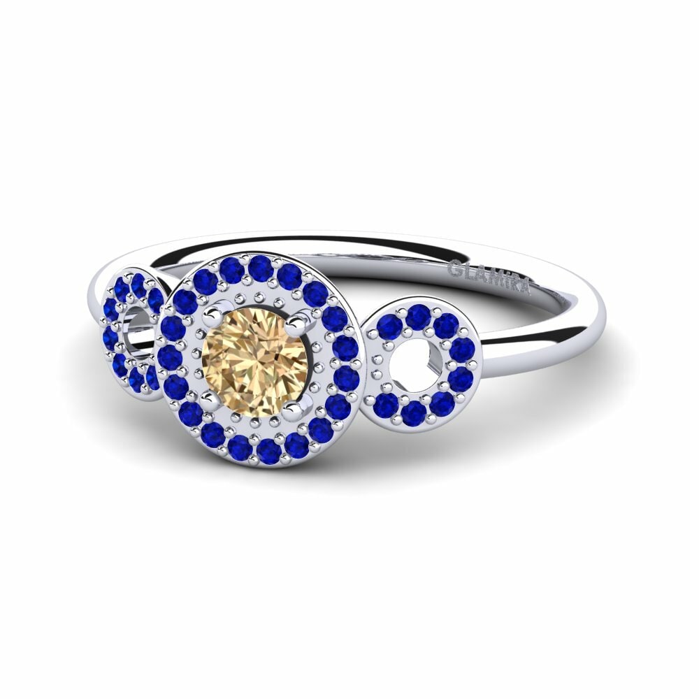 Diamante café Anillo de compromiso Berniss