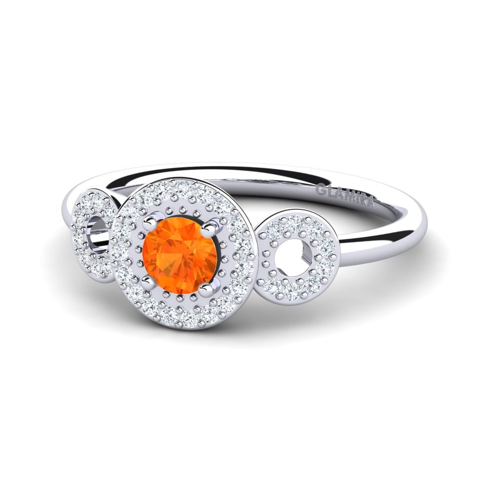 Zafiro Naranja Anillo de compromiso Berniss