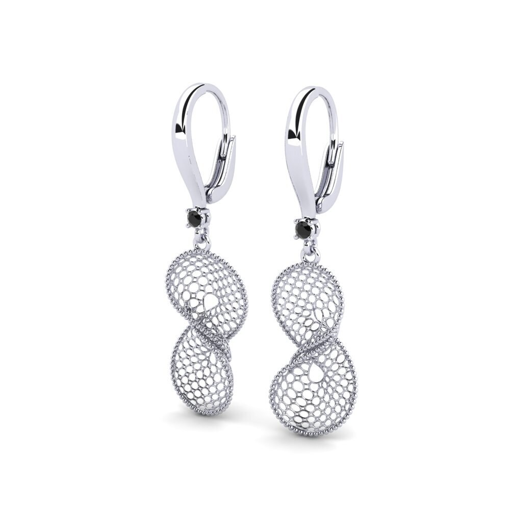 Saphir noir Boucle d'oreille femme Bertu