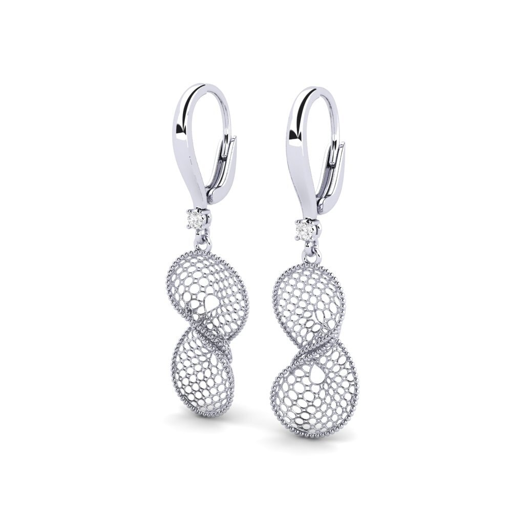 Saphir Blanc Boucle d'oreille femme Bertu
